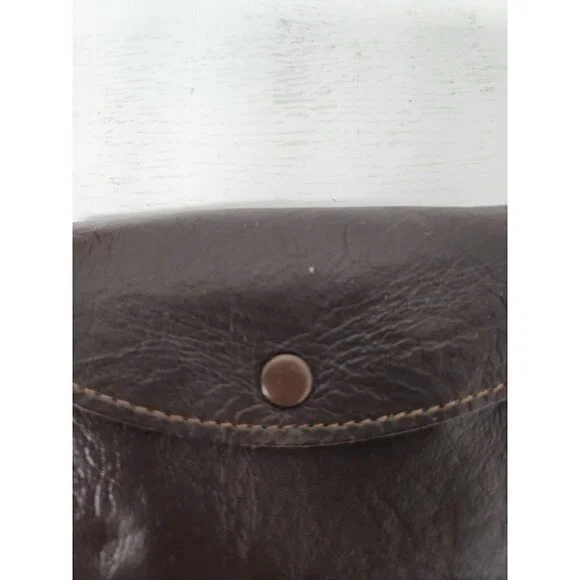 Vintage 70s Tex Tan Trifold Brown Leather Wallet Key Case Card Case Snap Closure - Picture 5 of 9